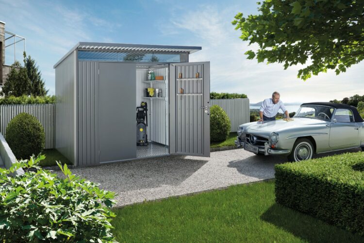 Biohort Gerätehaus AvantGarde® – konfigurierbar - dunkelgrau-metallic