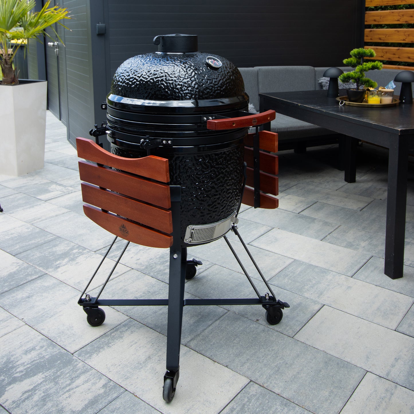 BBQ-First Grill, Standgrill, Holzkohlegrill, Keramik-Grill