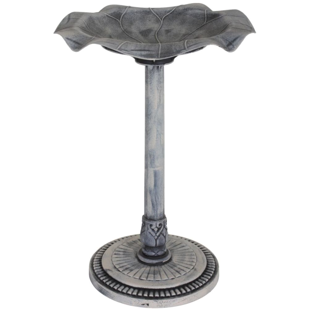 Vogeltränke steinfarben Ø50 × H72 cm – wetterfest & dekorativ für den Garten