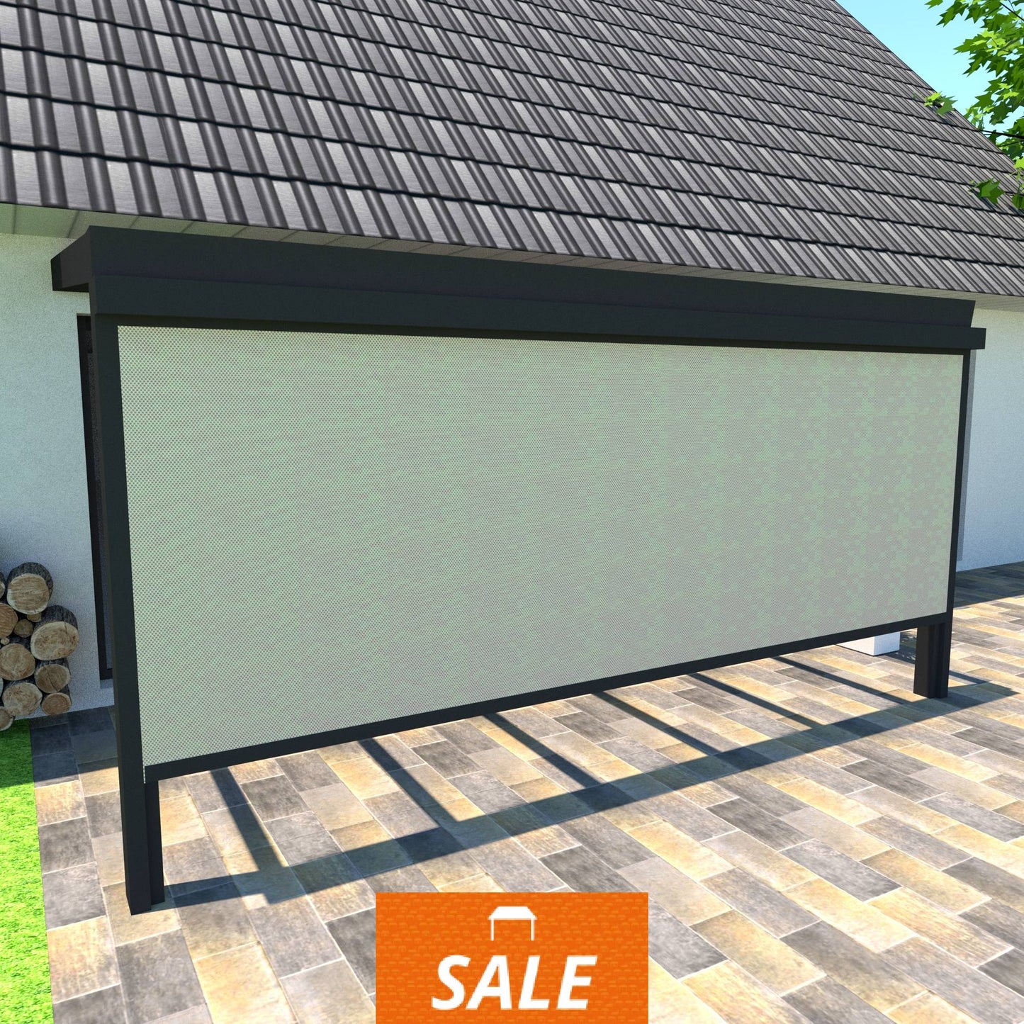 Schweng VSZ 125 Senkrechtmarkise - 4,53m x 2,20m - ohne Montage