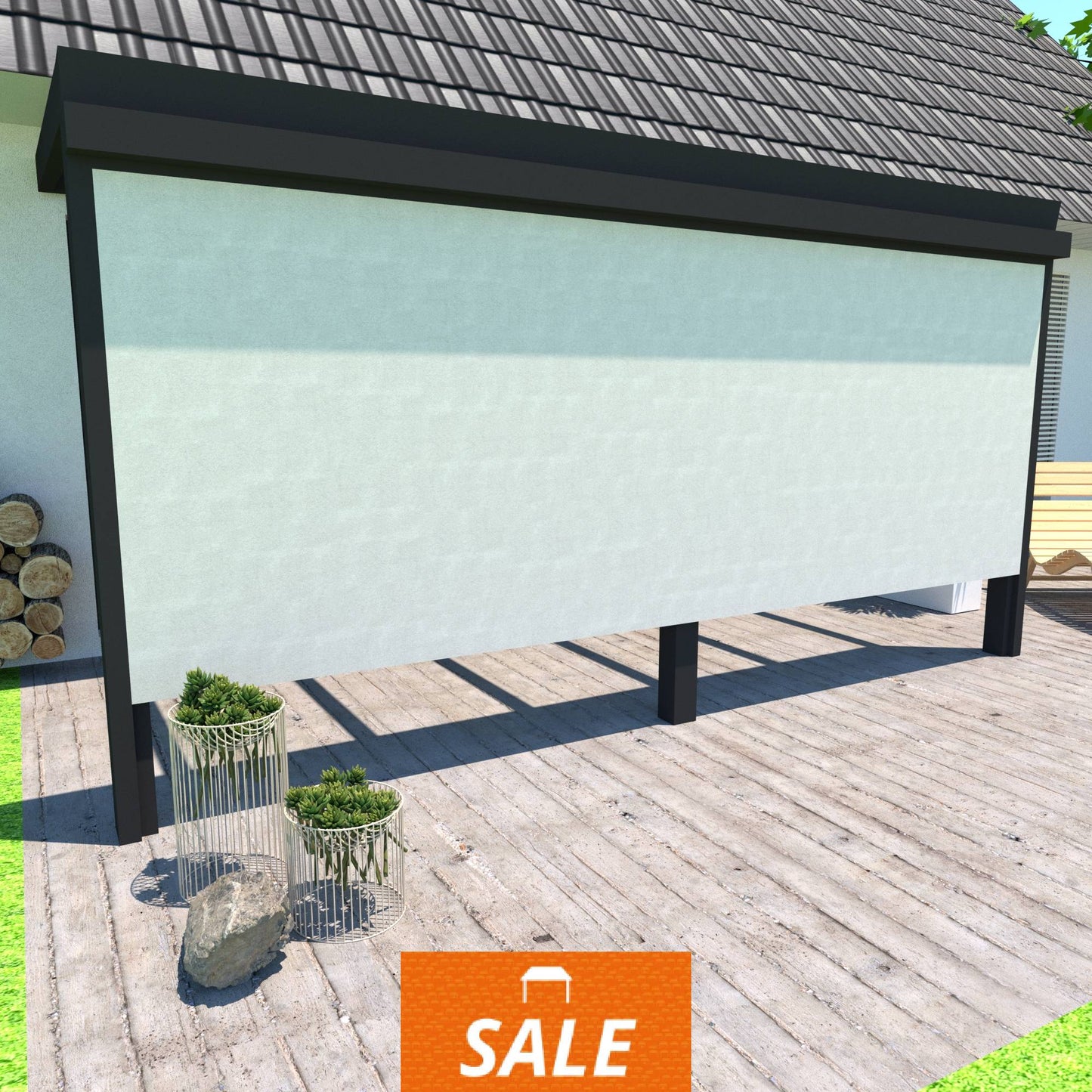 Schweng VSZ 125 Senkrechtmarkise - 4,165m x 2,175m - ohne Montage