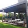 Lamellenpergola B160 XL – konfigurierbar - Weiß RAL 9016 Feinstruktur - Breite 3,43 m; 3,36 m; 3,29 m