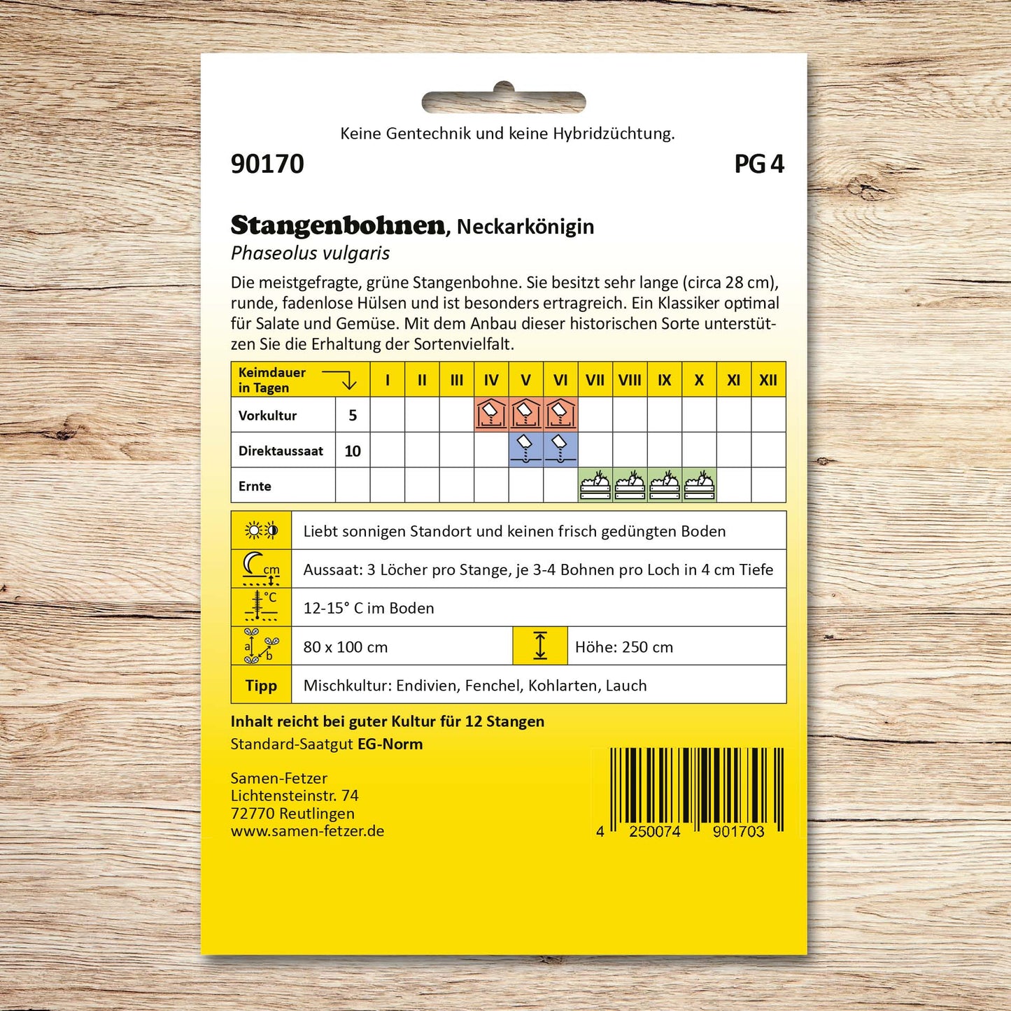 Stangenbohnen Neckarkönigin