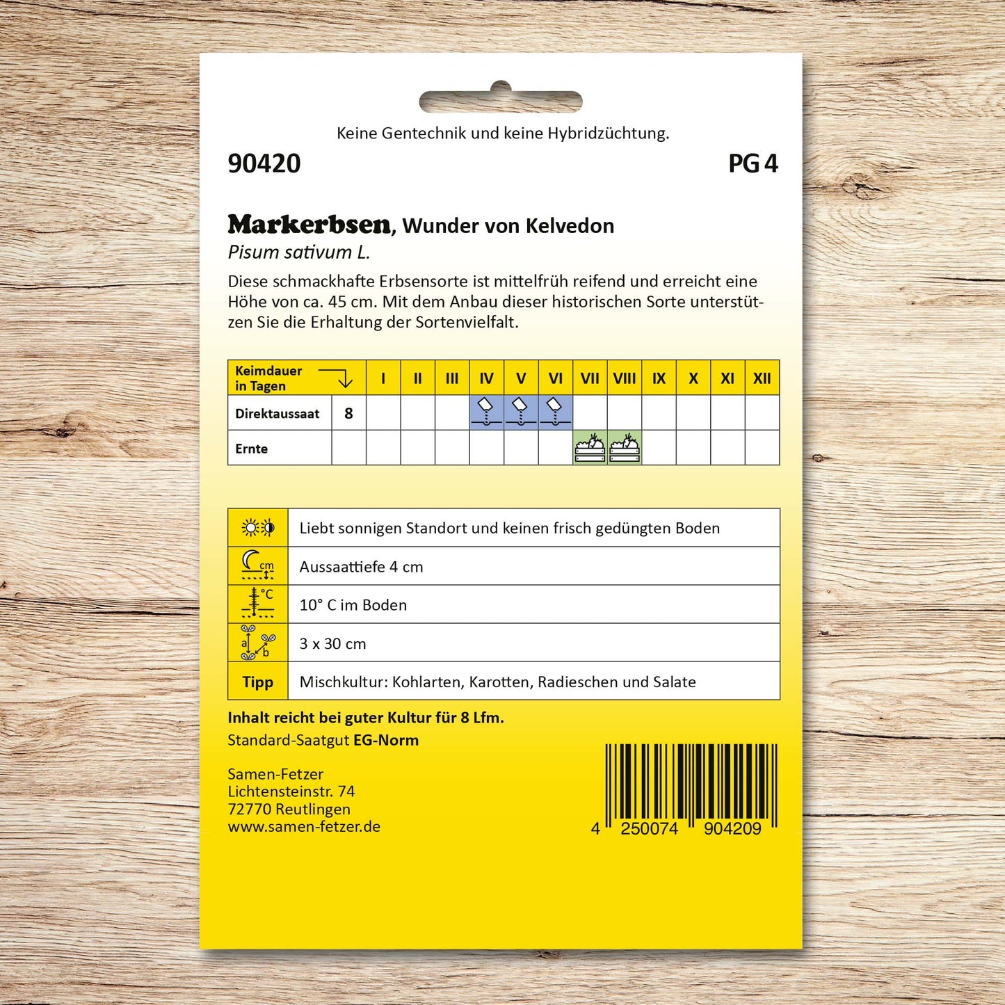 Markerbsen Wunder von Kelvedon