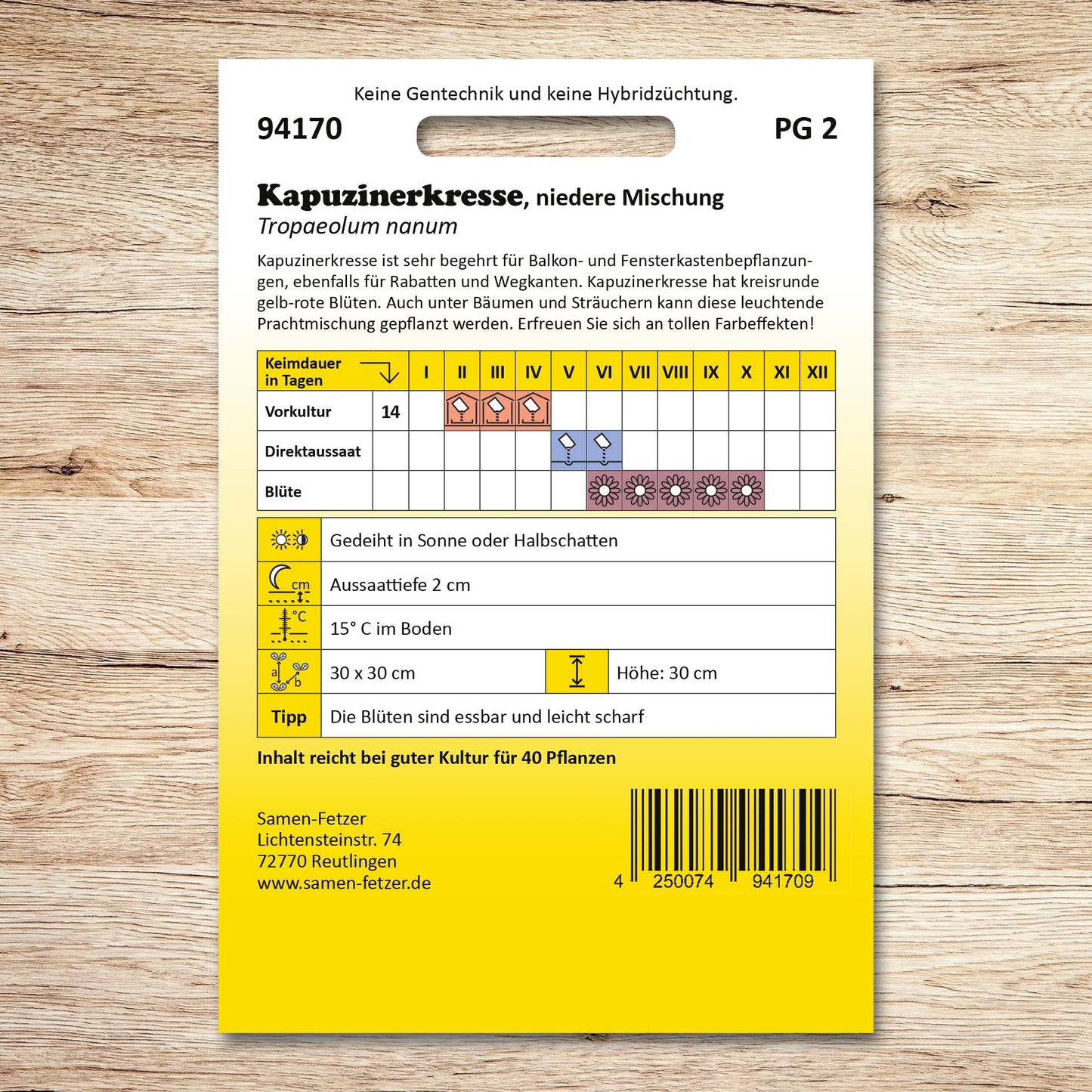 Kapuzinerkresse Niedere Mischung