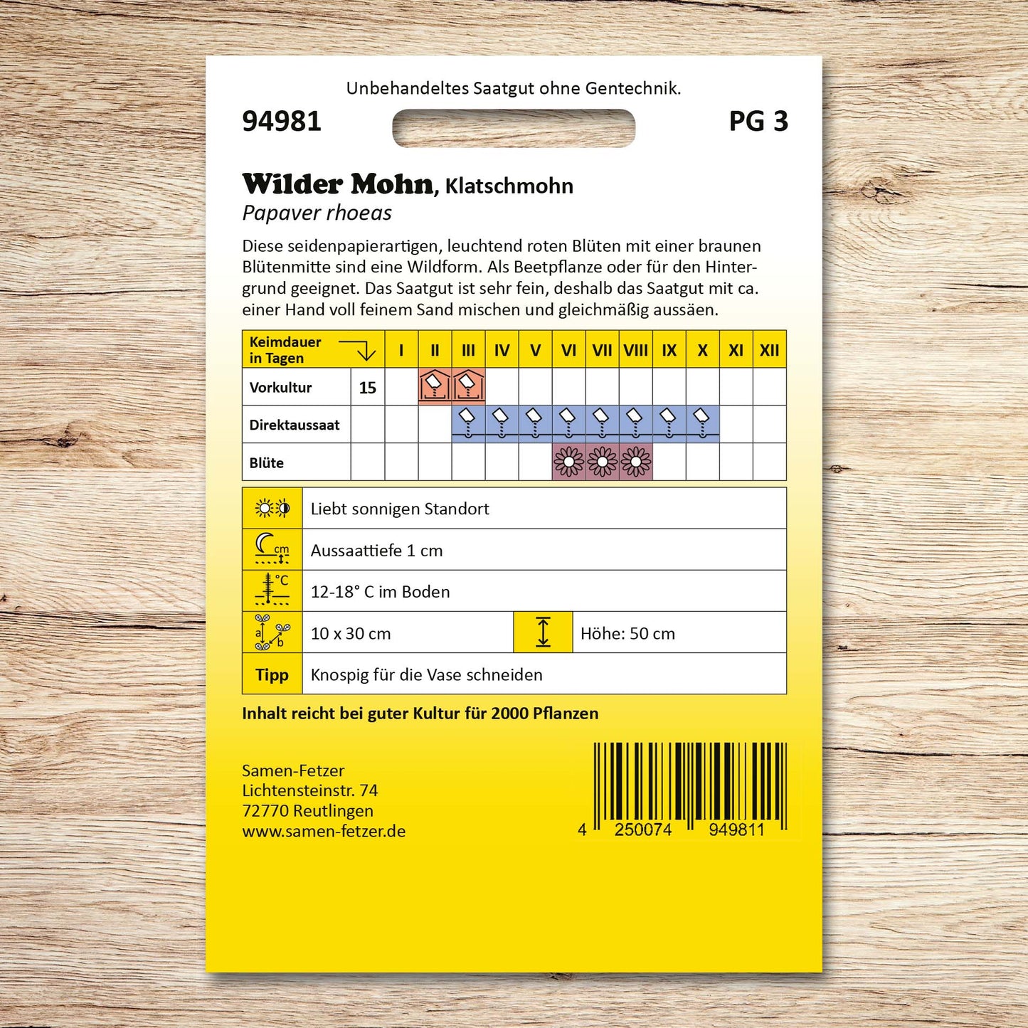 Wilder Mohn Klatschmohn