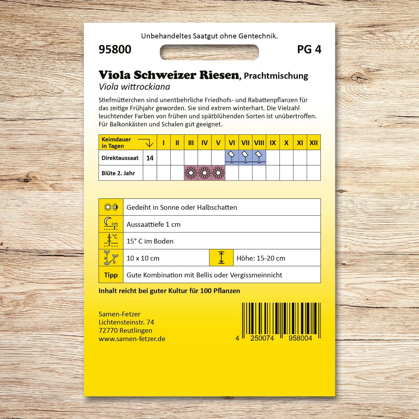 Stiefmütterchen Prachtmischung