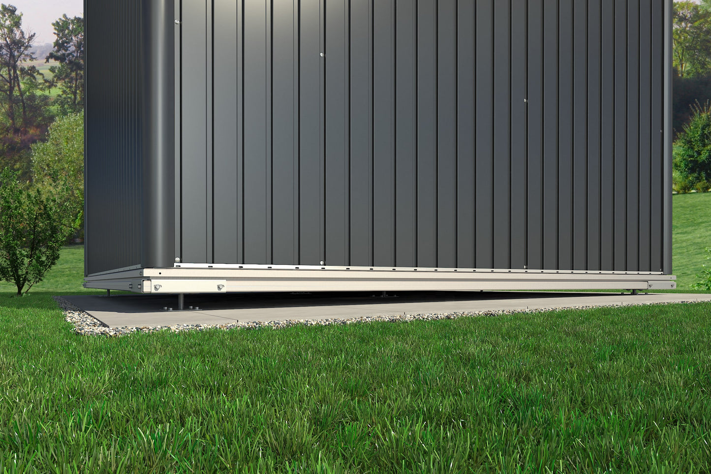 Biohort Gerätehaus Highline – konfigurierbar - silber-metallic