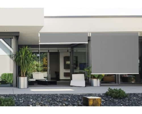 HDPE Sonnenrollo – 200cm x 240 cm grau - ohne Montage - B Ware