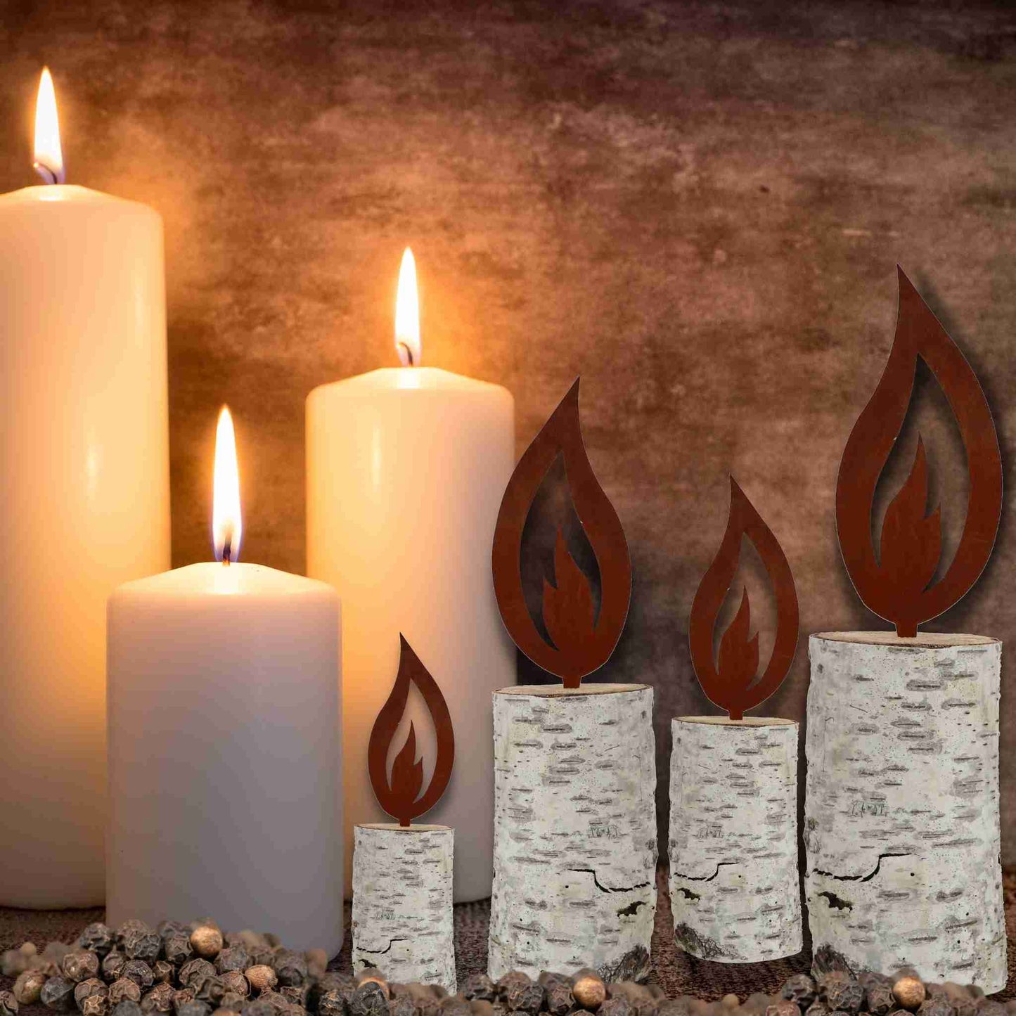 Edelrost Flammen Deko