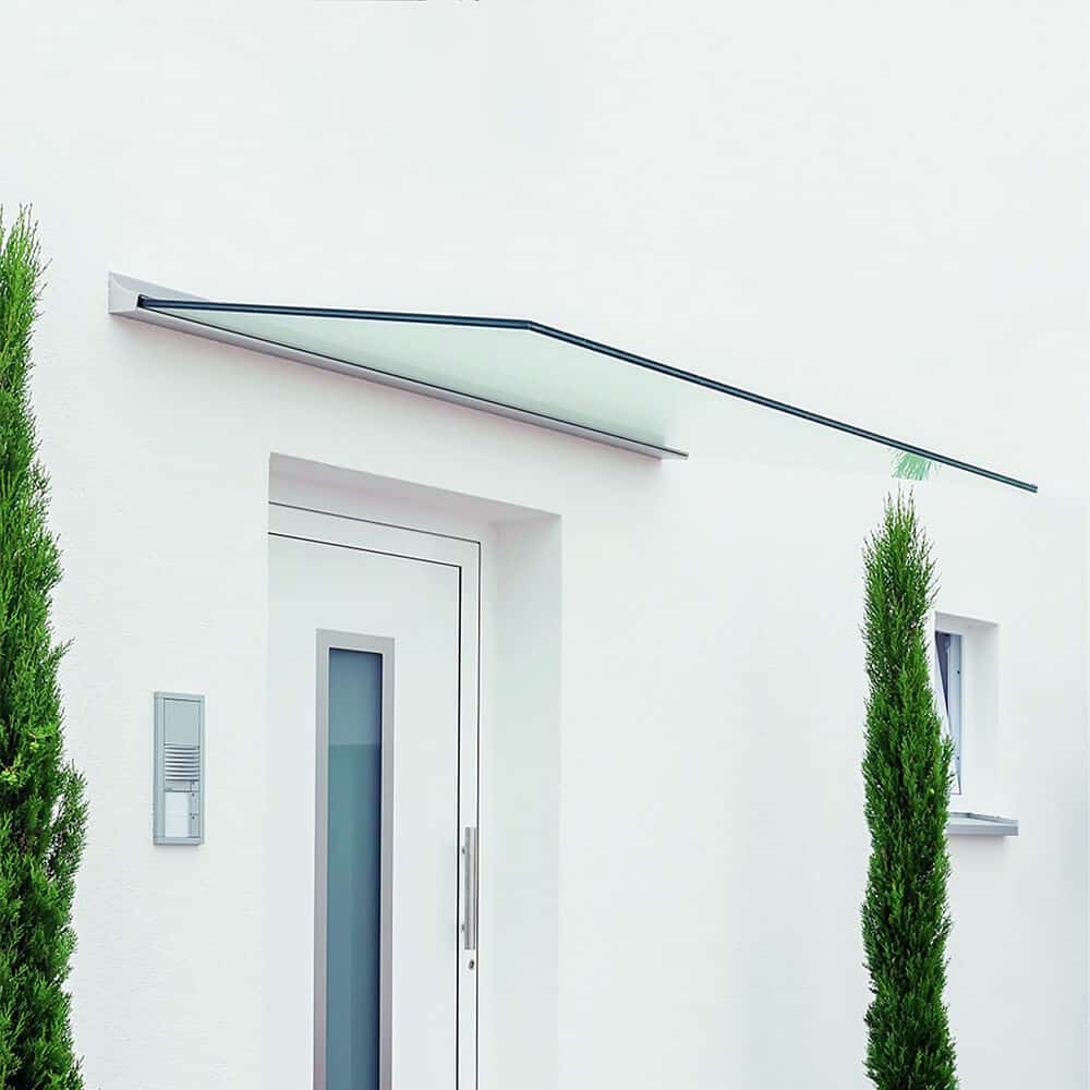 glasvordach mit markise Schweng Ganzglasvordach konfigurierbar