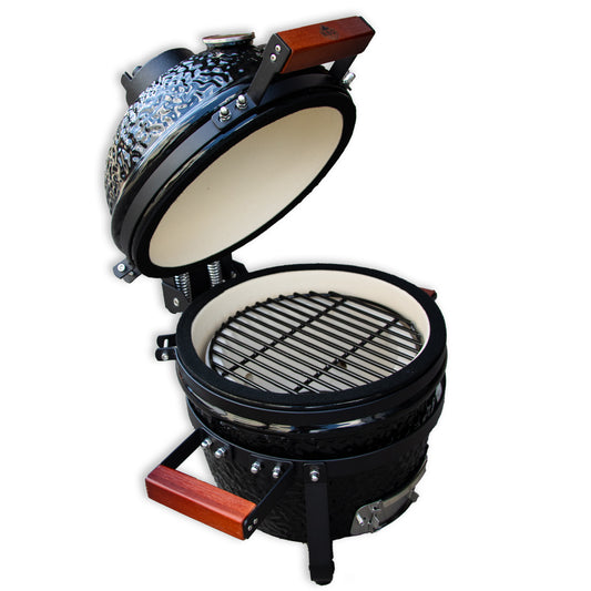 BBQ-First Grill, Tischgrill, Holzkohlegrill, Keramik-Grill