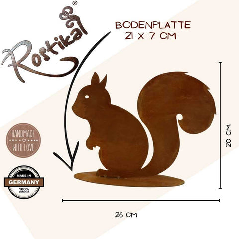 Metalldeko Rost Eichhörnchen Kecki