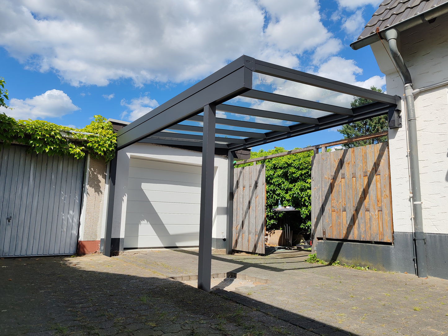 Pultdachcarport S350 wandangebunden/ freistehend (konfigurierbar)