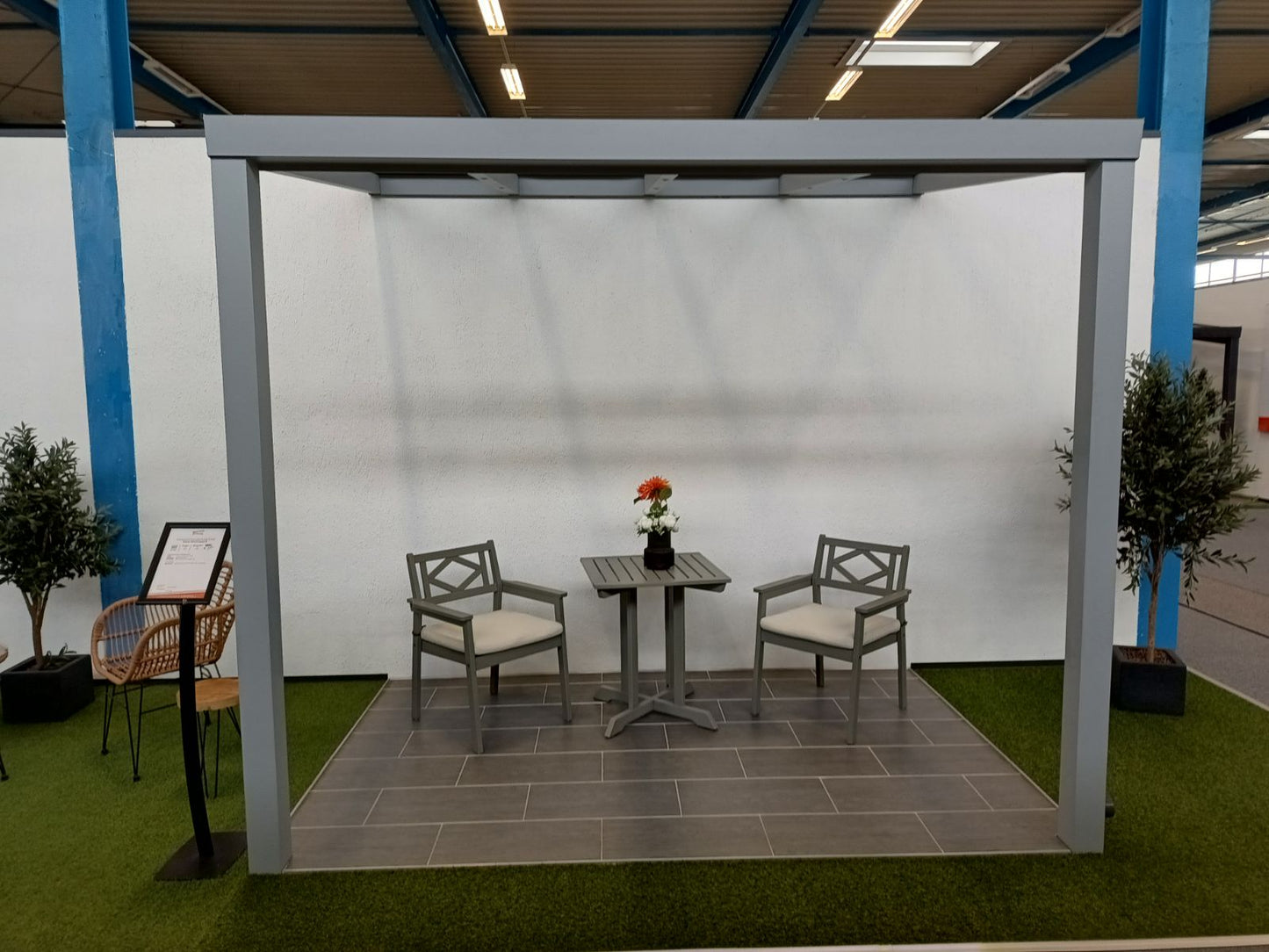 Schweng Terrassenüberdachung S350 Silbergrau - 3,00m x 2,00m - ohne Montage