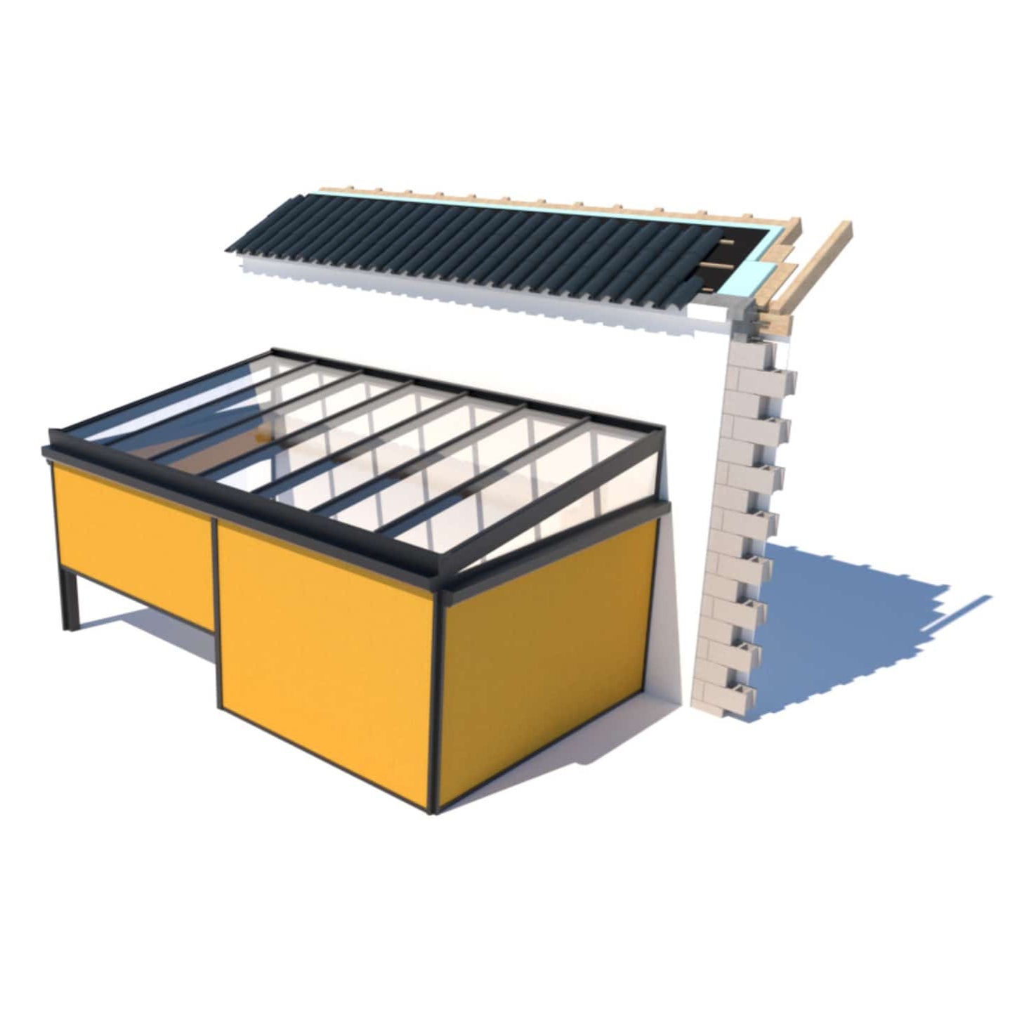Schweng VSZ 125 – Senkrechtmarkise - Silbergrau - Breite 4,25 m