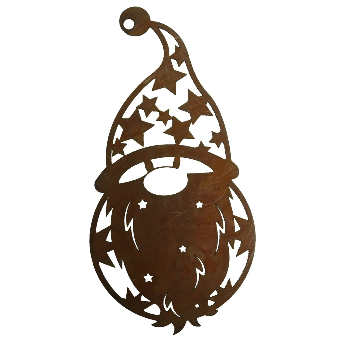 Nikolaus Figur Deko Set | Hängender Weihnachtsmann und Sterne - 4-teiliges Weihnachtsdeko Set