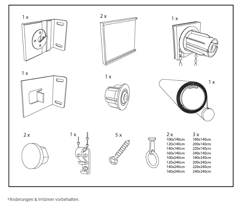 HDPE Sonnenrollo – 200cm x 240 cm grau - ohne Montage - B Ware