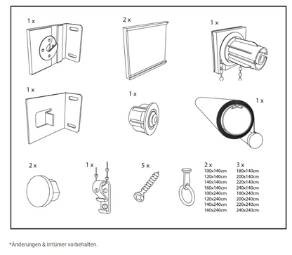 HDPE Sonnenrollo - 240cm x240cm grau - ohne Montage, B-Ware