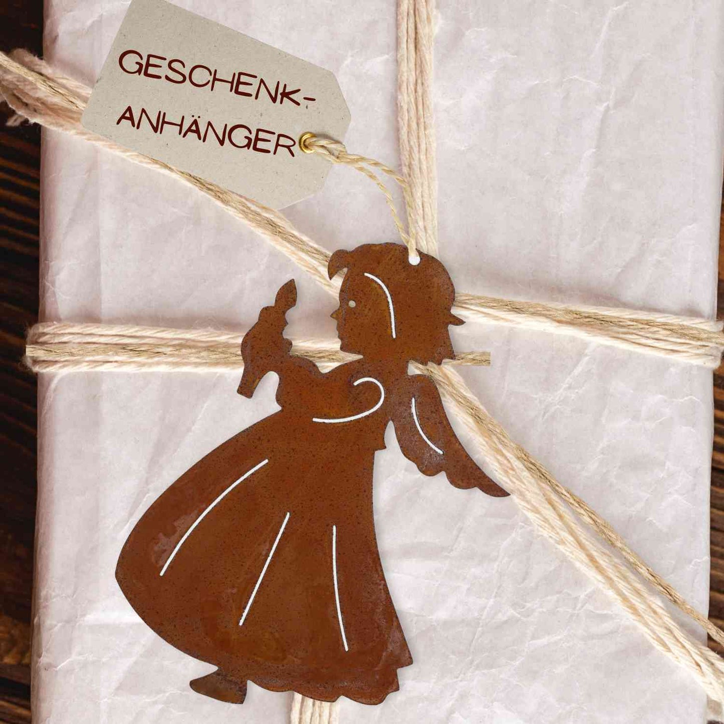 Weihnachtsdeko Engel mit Kerze