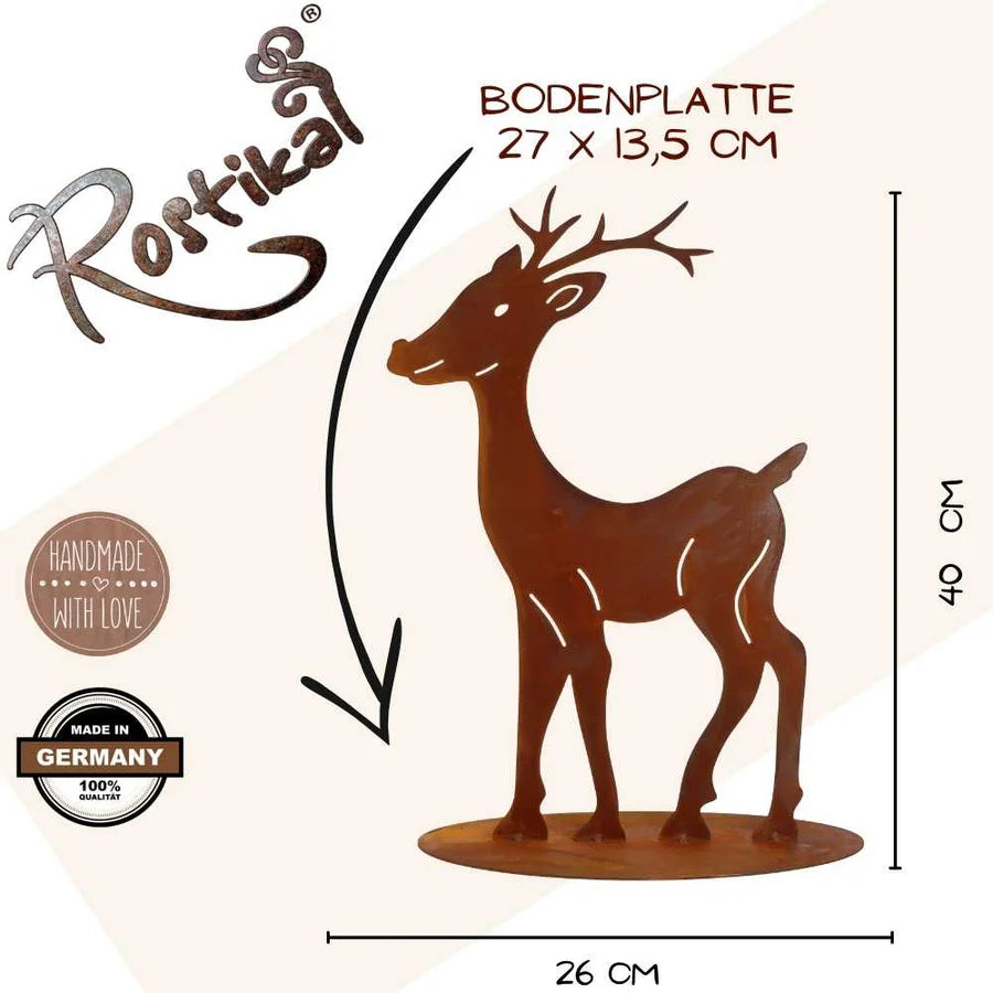 Edelrost Rentier Deko Weihnachten