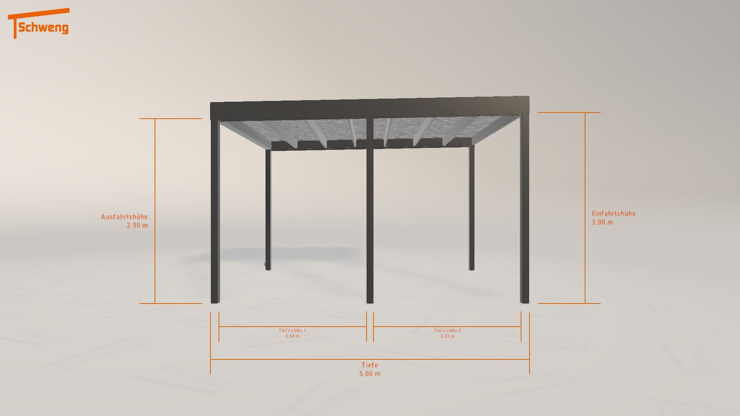 #DE Schweng Flachdachcarport C600 (ID 5m23qq)