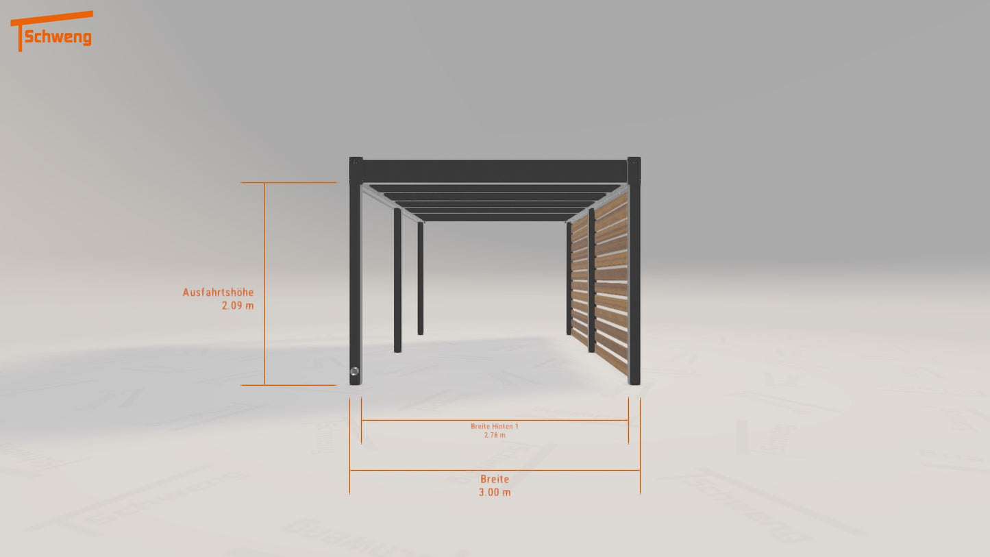 #DE Schweng Flachdachcarport C600 (ID 773378)