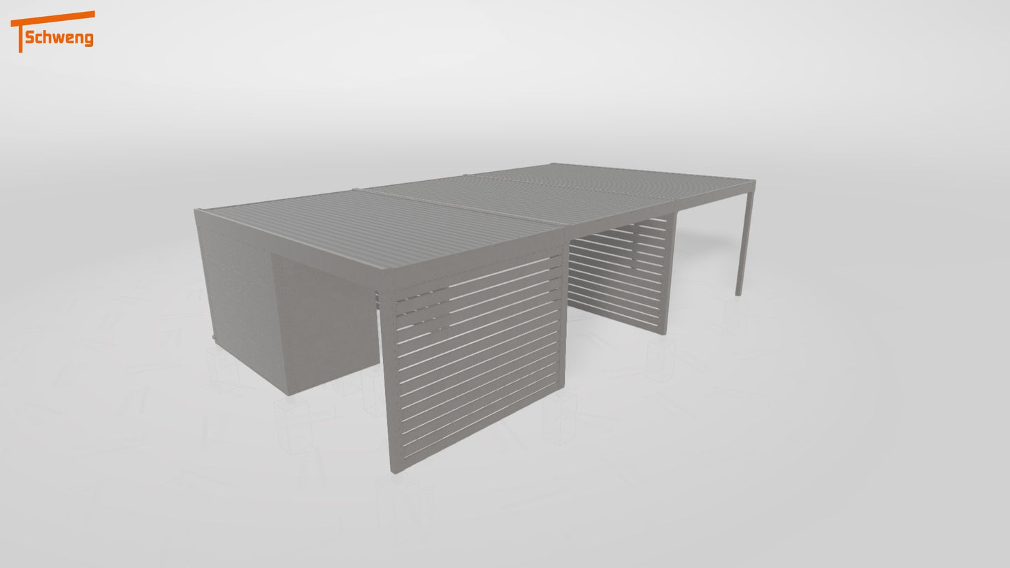 #DE Schweng Flachdachcarport C600+ (ID 5mw54r)