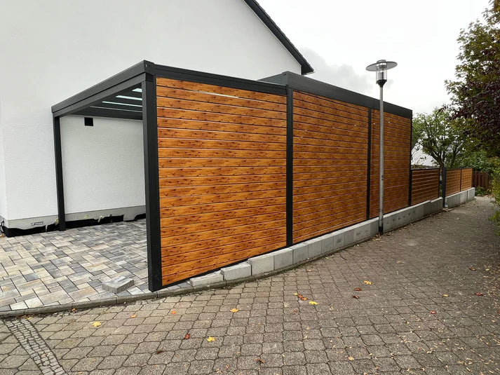 Schweng Seitenwände mit Paneelen, Glas oder Polycarbonat (konfigurierbar)