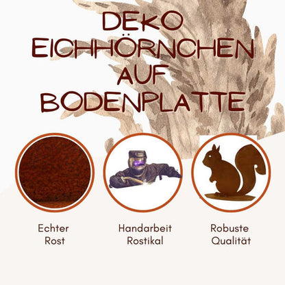 Metalldeko Rost Eichhörnchen Kecki