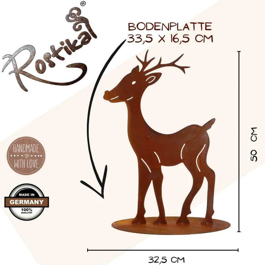 Edelrost Rentier Deko Weihnachten