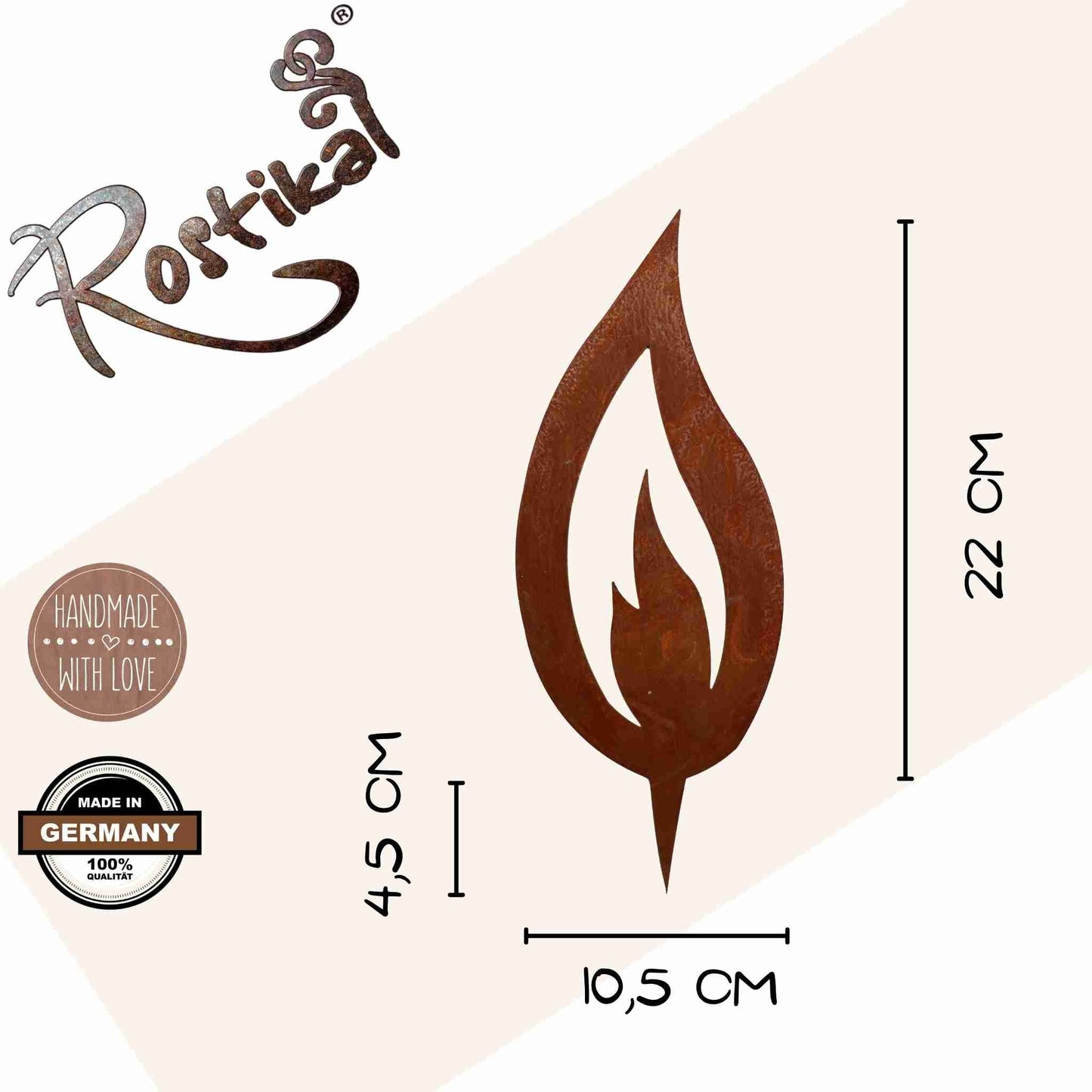 Edelrost Flammen Deko