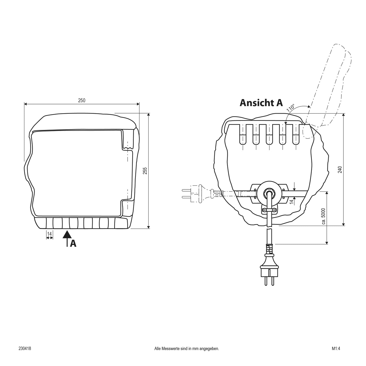 4-fach Garten-Energieverteiler in Steinoptik – MPN: 230418