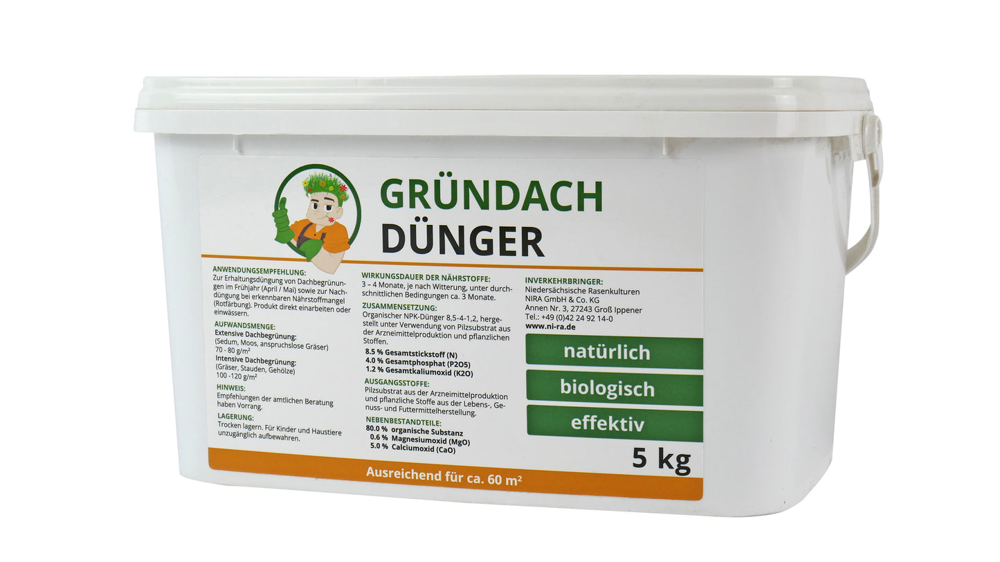 NIRA Gründach-Dünger 5 kg Eimer
