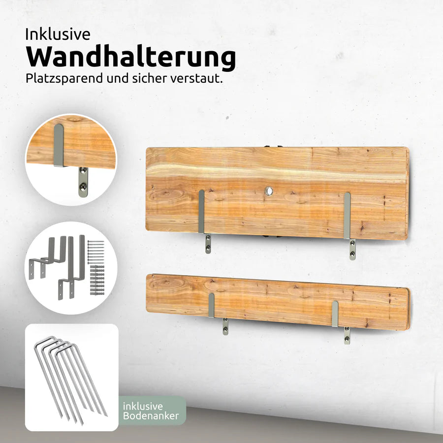 Bierzeltgarnitur - mehrteilig & klappbar - Höheneverstellbar