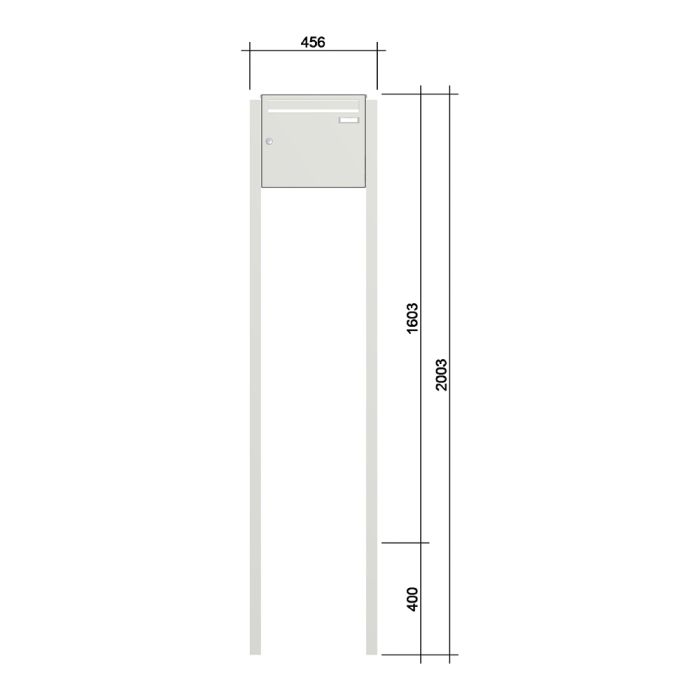 Briefkastenanlage | Freistehend| senkrechte Kästen