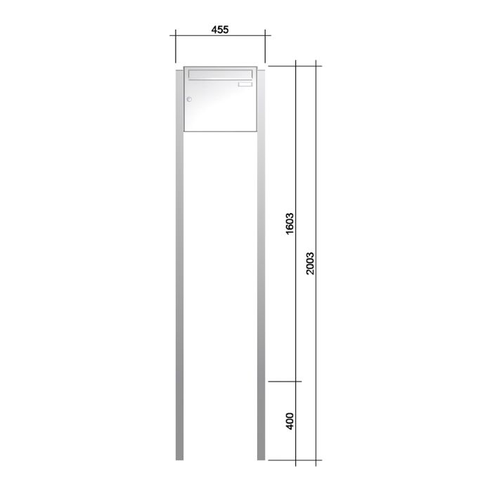 Briefkastenanlage | Freistehend| senkrechte Kästen