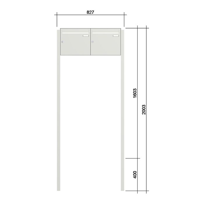 Briefkastenanlage | Freistehend| senkrechte Kästen