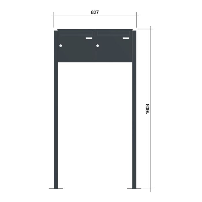 Briefkastenanlage | Freistehend| senkrechte Kästen