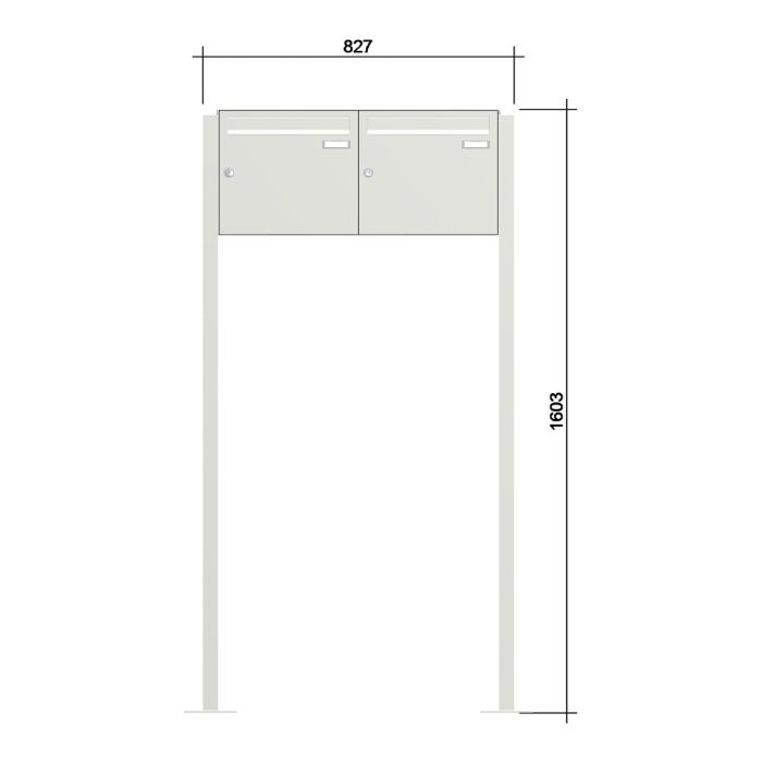 Briefkastenanlage | Freistehend| senkrechte Kästen