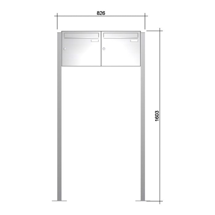 Briefkastenanlage | Freistehend| senkrechte Kästen