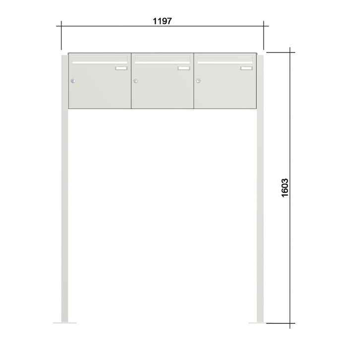 Briefkastenanlage | Freistehend| senkrechte Kästen