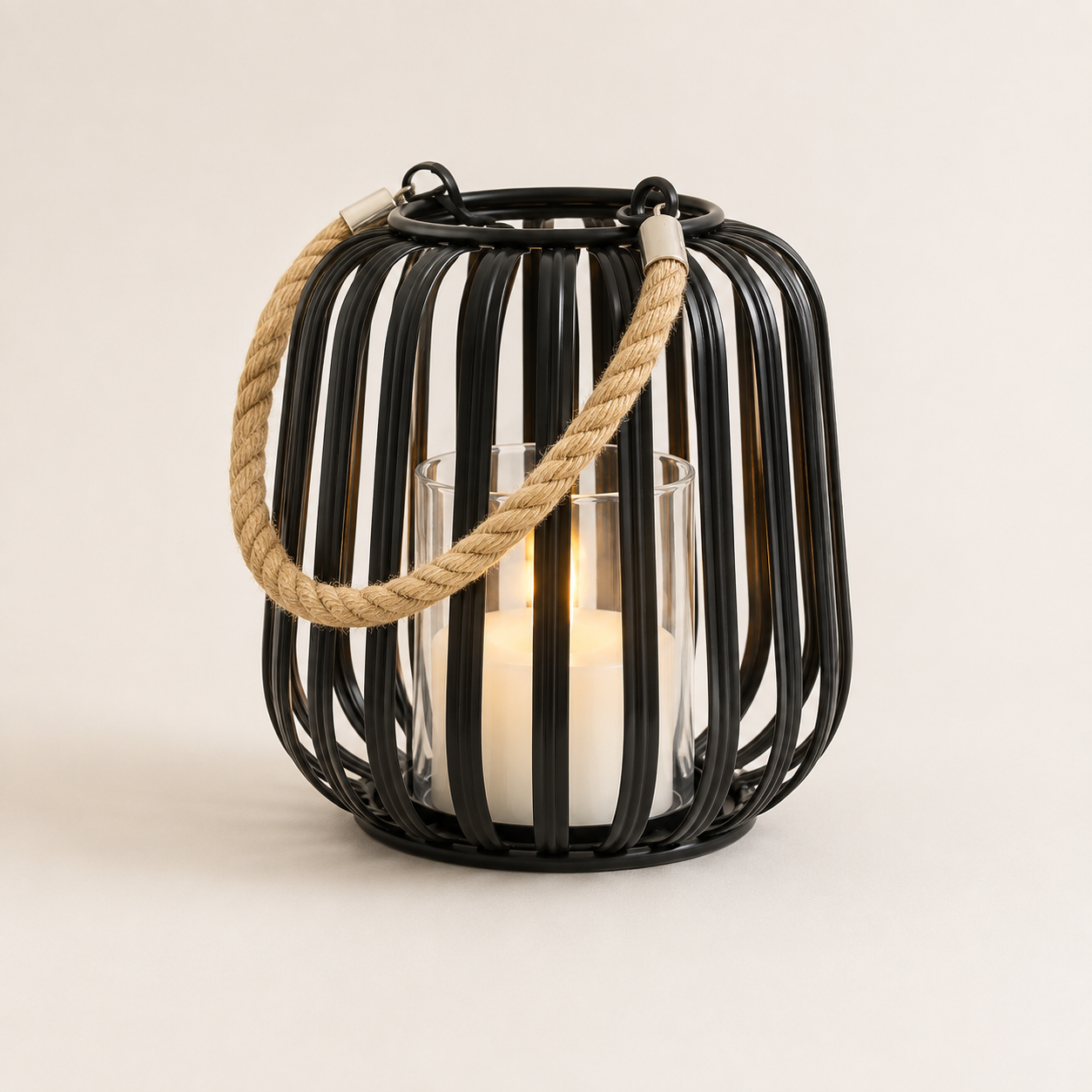 Windlicht Black – dekorative Laterne in Schwarz für Haus & Garten