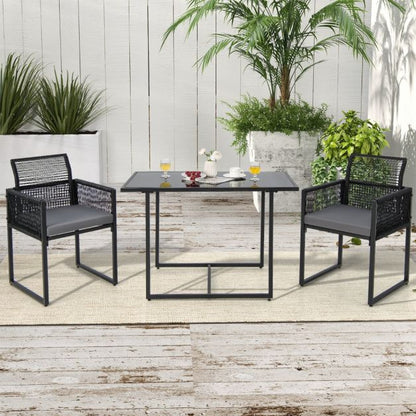 3-Teiliges Outdoor-Dining-Set