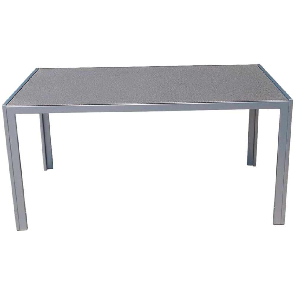 Gartengruppe GRACE – 5-teiliges Set aus Aluminium & Spraystone-Tisch