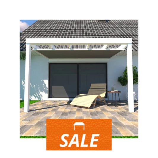 Schweng Terrassenüberdachung S400 Weiß - 4,47m x 3,16m