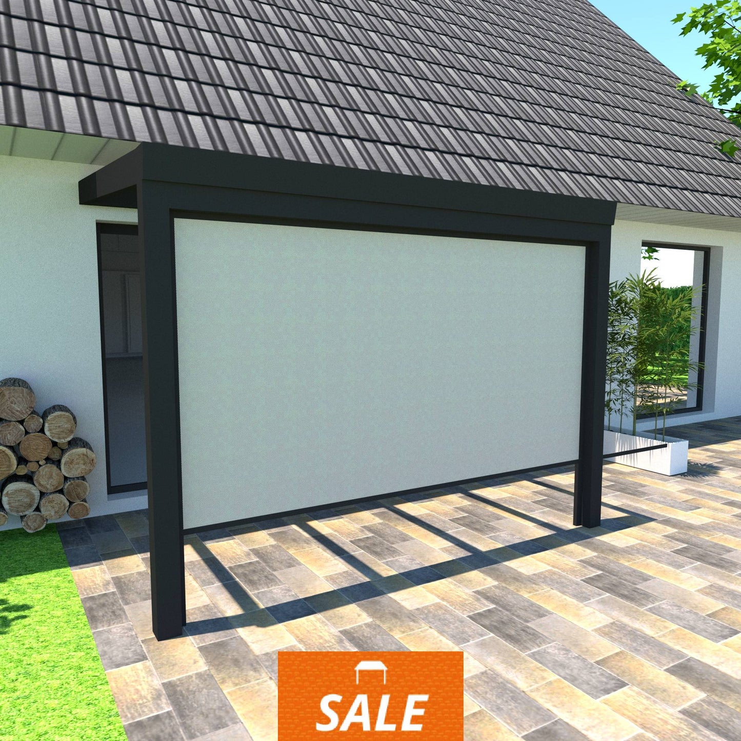 Schweng VSZ 125 Senkrechtmarkise - 4,595m x 2,3m - ohne Montage