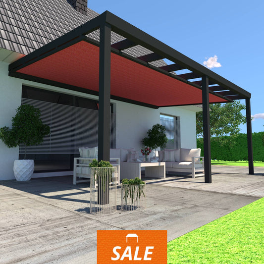 Schweng Terrassenüberdachung S400 mit Unterdachmarkise - 6,00 m x 3,88 m - inkl. Montage