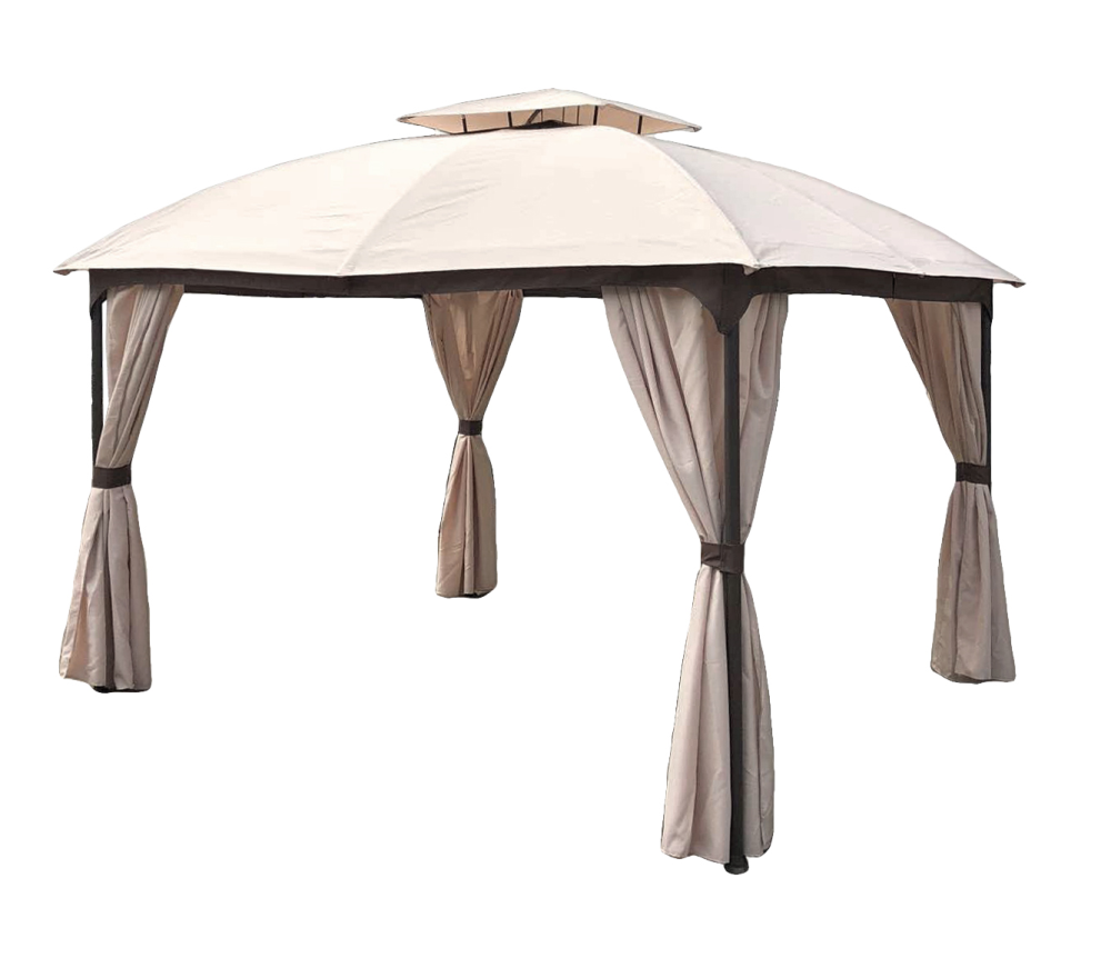 Pavillon PIRES in Beige: Eleganter Wetterschutz für Terrasse & Garten