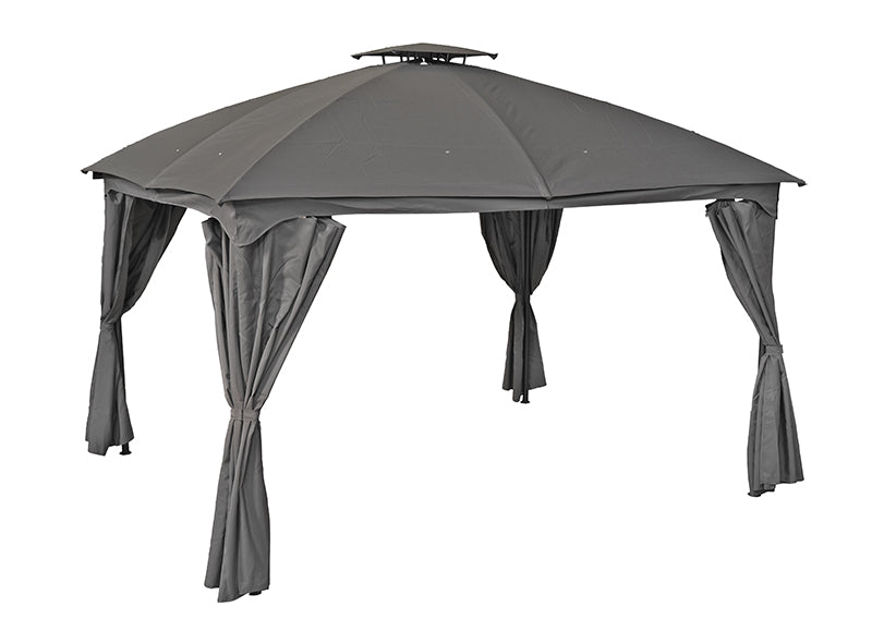 Pavillon KAMA 3,6×3 m – Moderner Gartenpavillon in Anthrazit